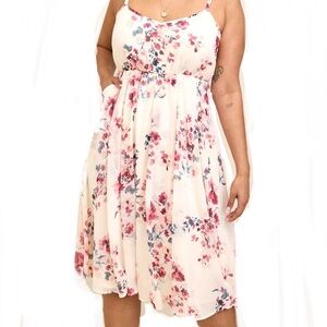 🆕🌺TORRID Midi Chiffon Pleated Floral Dress🌺
